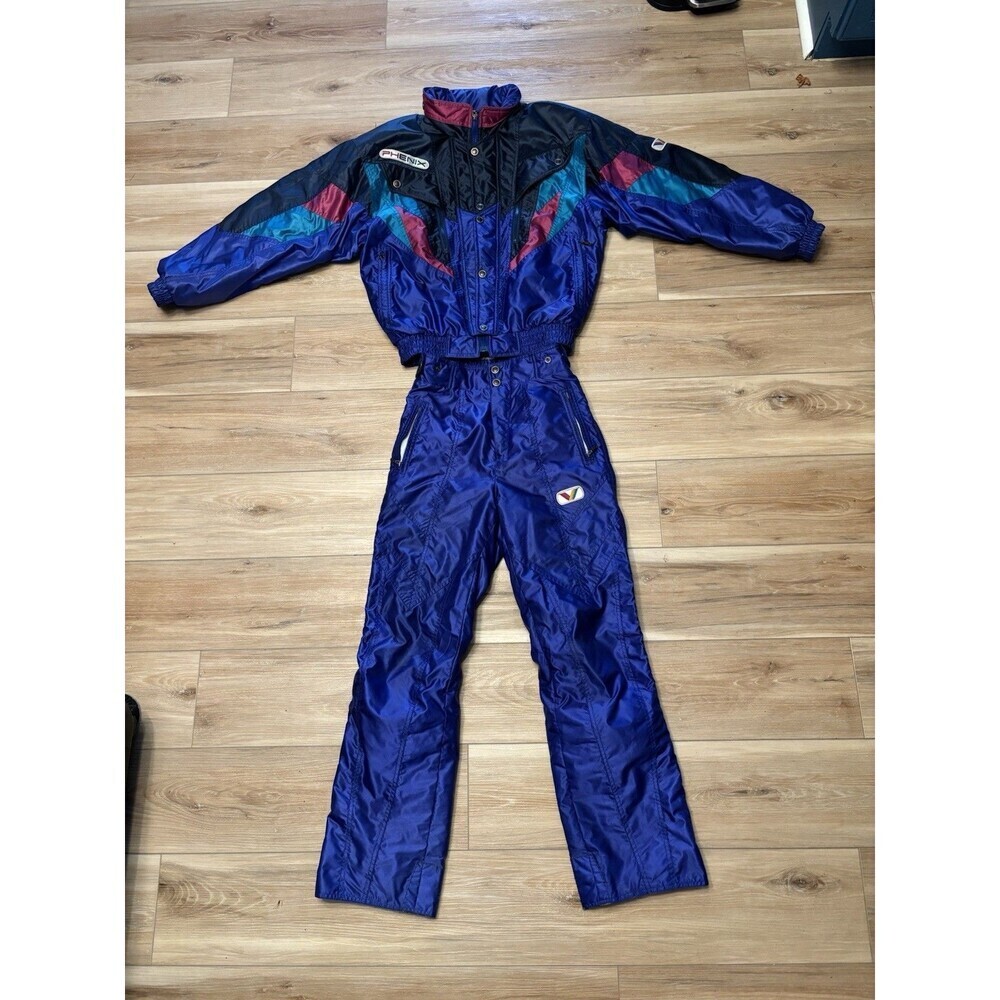 Y2K Vintage Phenix 90s Colorblock Two-Piece Ski Suit Jacket Girls Or Boys